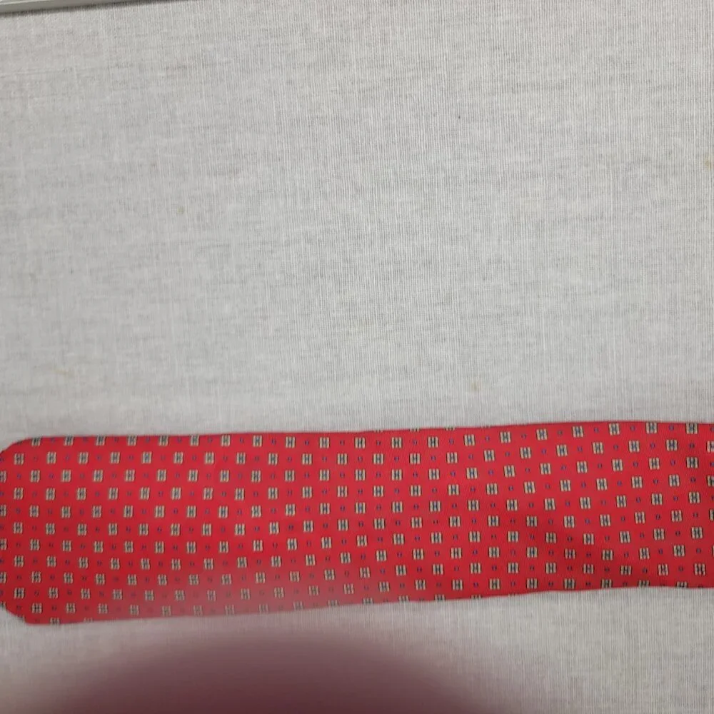 Liberty of London Red Patterned Silk Neck Tie - Picture 3 of 7